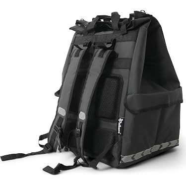 Sac Isotherme Livraison Pizza Perfk - 50x50x16cm - Tissu Oxford - Porte-Pizza Chauffant - Noir