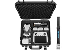 LEKUFEE Wodoodporna Walizka z Twardą Powłoką kompatybilna z Drona DJI Mini 4 Pro/Mini 3/DJI RC 2/RC/ N2/N1 Zdalnego Sterowania i Akcesoriów (tylko walizka)