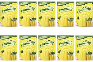 KOMET GEROLF PÖHLE & CO. GMBH 10er Pack Komet Pudding Zitronen-Geschmack (10 x 40 g) zum Kochen Puddingpulver Puddingdessert Dessert Dessertpulver