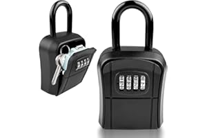 Noxtioanip Boîte à Clefs, Murale Boite a Clé avec Code à 4 Chiffres, Boîte à Clé Sécurisée Exterieur, Alliage Zinc Coffre Fort, Grande Capacité, pour la Maison, Le Garage, Le Bureau, Ecole, Usine