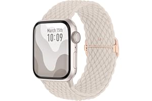 Suitisbest Nylonowy pasek kompatybilny z Apple Watch 38 mm, 40 mm, 41 mm, 42 mm, 44 mm, 45 mm, 49 mm, antypoślizgowy, pleciony, elastyczny, elastyczny pasek do Apple Watch 8, SE, 7, 6, 5, 4, 3, 2, 1