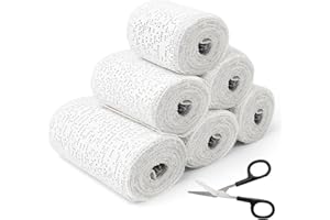 DBTW Lot de 2 Bandes de Plâtre 5/7,5/10 cm x 2,7 m pour Ventre de Bébé - Avec Ciseaux, Séchage Rapide pour Empreintes