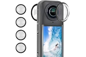 TIANXUAN 4 Pcs Rotating Lens Guards for Insta360 X4 Protector Lens Caps Cover Accessories Waterproof Anti-Scratch Removable High Transparency Protective Frame for Insta360 X4 Standard with Cleaning Cloth