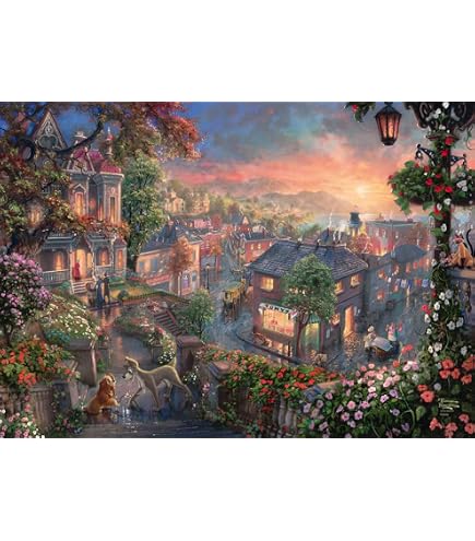 Schmidt Spiele Puzzle De 1000 Piezas Frozen 'Love And Magic' De Thomas Kinkade, Calidad Premium, Tamaño 69,3x49,3 Cm, A Partir De 12 Años