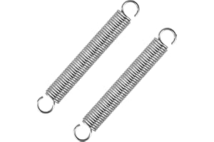 GUNGY Molle a Trazione 90mm Molla di Trazione Doppio Gancio in Acciaio Inossidabile Diametro Filo 1,5mm Diametro Esterno 12mm Tiro 6kg 2 Pezzi