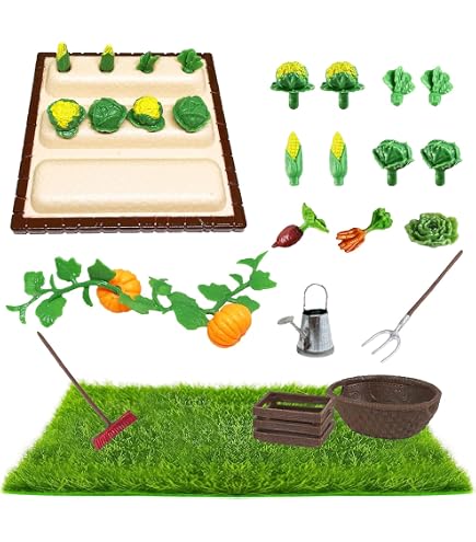 24-teiliges Mini-Gartenzubehör Set – Niedliche Wichtel-Deko Für Puppenhäuser, DIY Märchengarten & Kreative Gartendekoration