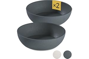 PiuPet® Futternapf I 2 x 1,6L I Grau I Spülmaschinenfest I 21,5cm Durchmesser I Hundenapf Grosse Hunde I Wassernapf Hund I Futternapf Hund