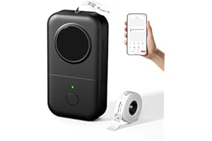 Phomemo D30 Label Maker Machine with Tape, Mini Bluetooth Label Maker Thermal Label Printer, USB Rechargeable, Sticker Printer For Home Office Kitchen Organizing, Compatible With Android & iOS - Black