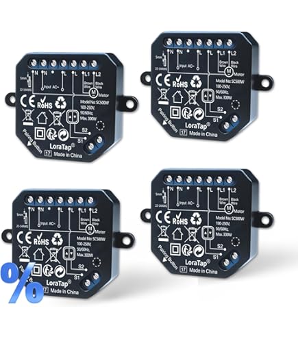 Tuya wifi-rolluikschakelaar, 2 stuks, 2,4 GHz, Alexa smart rolluikbediening, app-bediening, timer voor rolluikmotor, werkt met Alexa/Google Home