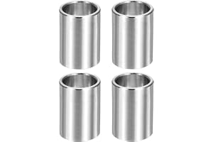 QUARKZMAN 4-st metalliska distansering, M20 rostfria stålavståndshållare 304, 20 mmID x 25 mmOD x 38 mm längd, rund, gänglös