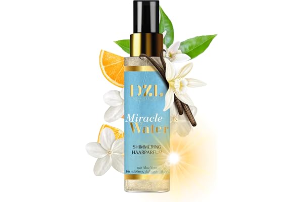 DZL - Parfum Cheveux Miracle Water Pailleté 100 ml – Parfum Cheveux Femme - Notes Florales & Aquatiques – Sillage Lumineux & Délicat - Made in France