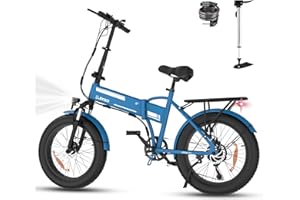 ELEKGO Bicicletta Elettrica per Adulti, 20"x4.0 Fat Tire E-Bike con Motore 250W, Batteria Rimovibile 36V12AH, Bici Elettrica Pieghevole Autonomia 35-90KM, City E-Bike MTB Ebike con 2 modalità di guida