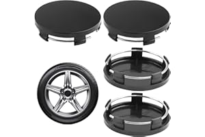 DEWFIGS ㅤ 4 Pcs Centre Caps, Alloy Wheel Hub Caps, Center Hub Caps, Universal Fit, Durable ABS Material, All Types of Wheels, Protect Your Wheels & Enhance Vehicle Appearance Effortlessly(OD 60mm ID 56mm)