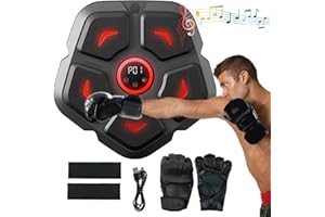 Aolawco Music Boxing Machine Wall Mounted, Multi-Mode Smart Bluetooth Musical Boxing Machine with USB Charging & LED Light, One Punch Boxing Machine UK with Boxing Gloves for Kids/Adult/Indoor