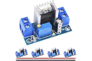 DAOKAI 5Pcs LM317 Modulo di Alimentazione Regolatore Regolabile DC-DC Buck Converter 4.2-40V Regolatore di Tensione Step-Down Lineare Regolabile Circuito per Arduino con Filo 24 AWG