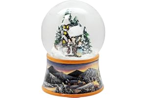 ‎MINIUM COLLECTION Nostalgie-Schneekugel Winter Wonderland | Romantischer Winterspaziergang | Spieluhr | 10cm Durchmesser * 20092