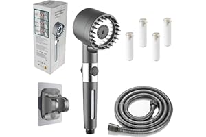 FORBANY Pulifer Doccino Con Filtro Soffione Doccia Con Filtrazione Integrata Doccino A Pressione Migliorata Getto Confortevole E Design Moderno Per Uso Quotidiano (Grigio)