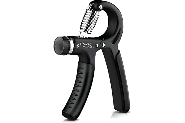 Fitness Mantra Weight Adjustable Hight Quality Hand Gripper for Men & Women Hand Grip Finger Exerciser Power Gripper Hand Exerciser Equipment Hand Strengtheners Black 10KG-60KG ,Polypropylene