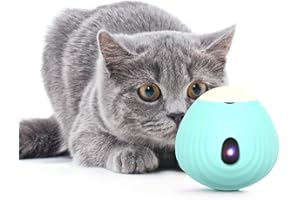 Ni-SHEN Interactive Cat Toys Ball, Toy Balls for Cats, Toys for Indoor Cat Kitten, Reuleaux Triangle Design Motion, Automatic Random moving & USB Rechargeable with LED Light…