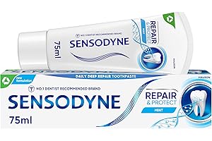 Sensodyne Toothpaste Repair and Protect Original, Sensitive Toothpaste for Sensitive Teeth, Mint Flavour, 75ml