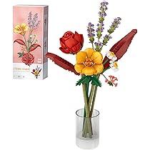 MEIEST Mini Bonsai Bausteine Set Amaryllis - 686 Teile Botanisches Blumen Modell