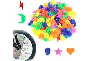 Miunpri Bike Spokes Beads Colorful, Plastic Clip Wheel Spokes Decorations 108pcs, Bike Accessories for Kids Girls and Boys, Spoke Reflectors Bike Accessories Kids