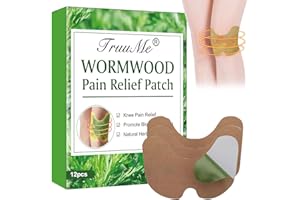 TRUUME Pain Relief Patch, Parches de Calor, Parches Alivio del Dolor, Caja de Calcomanías de Rodilla de Moxibustión, Parche de Moxibustión Portátil Para Aliviar el Dolor de Rodilla, 12 Piezas