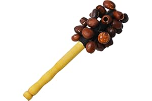 A-Star - Coctelera de vaina de semilla auténtica hecha a mano - 27 cm - Instrumento musical de percusión