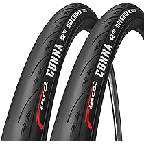 Fincci Set Pair 26 x 1.95 Inch 53-559 Smooth Tires with Presta Inner Tubes and 2.5mm Anti Leak Protection for Cycles Road Mountain MTB Hybrid Bicycle (Pack of 2