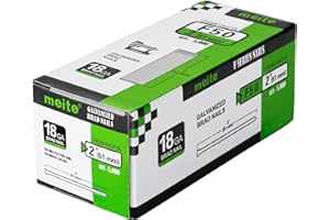 meite 18 Gauge Leg Length de 2 Inch galvanizado de Brad Nail (5000pcs/caja) (1 de Large Pack) by meite