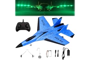 Tencipeda New Remote Control Wireless Airplane Toy, SU-35 rc Jet with USB Charger, Airplane Model Fighter rc Aircraft Toy (Blue)