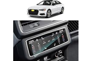 SKTU Klimaanlagenfolie kompatibel mit Audi A6 / A7 / Q8 2019-2023 Displayschutzfolie Bildschirmschutzfolie aus gehärtetem Glas Kratzschutz