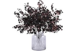N&T NIETING Flores artificiales, paquete de 12 flores artificiales de Gypsophila para bricolaje, ramo de boda, fiesta, centros de mesa, arreglos florales y decoración del hogar de otoño (negro)