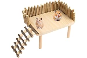 ZhouWei Hamsterklätterplattform hamsterplattform med stege och staket