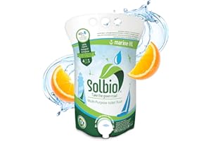 Solbio Marine Sanitärflüssigkeit für Campingtoilette 1,6l 100% Bio & Vegan - Biologisch abbaubarer Sanitärzusatz mit Orangenduft, Sparsamer Verbrauch