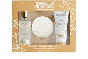 JEANNE EN PROVENCE - Coffret Cadeau pour Femme - Jasmin Secret - Eau de Parfum 60 ml + Crème mains 75 ml + Savon solide 100 GR - Fabriqué en France à Grasse