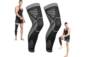 FUDGIO Manchon de compression pour jambe complète Flytex, manchons de compression pour genoux Flytex, manchons de compression Flytex V2 pour genoux et jambes, manchons de compression