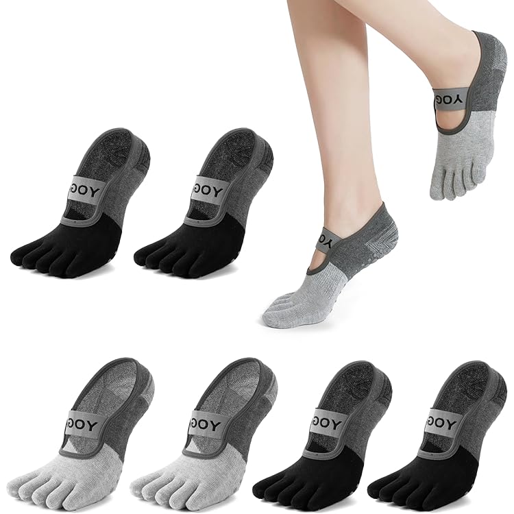 Calzini 5 Dita Calzini A 5 Dita Per Donna - 6 Paia Multicolore In Cotone Per Yoga, Corsa E Sport Calzini Yoga Cotone Multicolore