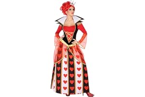 Atosa disfraz reina corazones mujer adulto rojo M