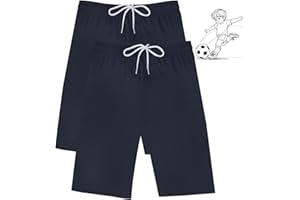 Holimaid Boys Girls Football Shorts Kids Quick Drying School Sports Shorts Breathable Athletic PE Shorts with Drawstring Ideal