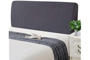 ‎JAOTTO Jaotto Bettkopfteil Hussen Strecken Bett Kopfteilbezug Dehnbar Waschbar Verdicken Jacquard All-Inclusive Staubdicht Bett Kopfteil Überzug für Doppelbett Einzelbett Bett Kopf(150-170cm,Dunkelgrau)