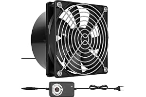 100 mm rörfläkt med hastighetsregulator DC12 V fläkt för kök, badrum, garage, växthus, tyst och värmebeständig