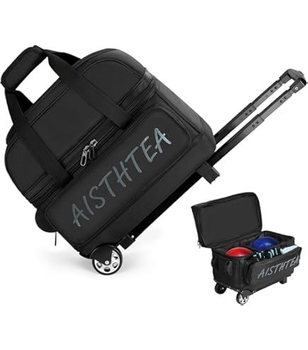 Meichoon Bowling Tasche 2 Bälle - Mit Schuhfach Bis Größe 44 & Verstellbaren Schultergurten