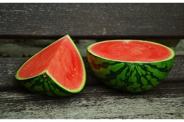 Lot de 25 Graines de Pastèque Crimson Sweet - Rafraîchissant et Diététique - variété à fruits ronds, à chair rouge très sucrée, pouvant atteindre 15 kg - Fort Rendement et Production - Riche en Eau