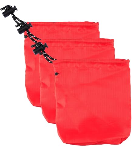 3 Kleine Nylon-Beutel Mit Kordelzug | Wasserdicht | Faltbar | Für Reisen, Strand, Fitness