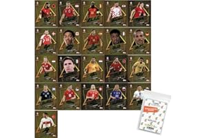 COLLECT-IT.DE MY HOME OF CARDS + TOYS Zestaw naklejek z topps UEFA Euro 2024 – wszystkie 21 naklejek Gold Star Signature – Star Player SP + ekskluzywne koszulki collect-it (wszystkie 21 naklejek Gold Star Signature)