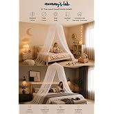 Mommyslab Tavandan Asmalı Yatak Cibinliği, 2.40 Metre Y&uuml;kseklik, 9 Metre &Ccedil;evre, Beyaz