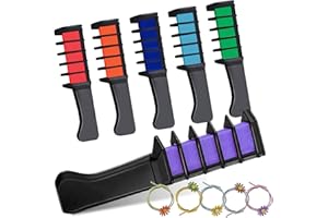 HOME HARBOR Temporanea Gesso Colore Set 6 Colori,Gesso per Capelli per Ragazze