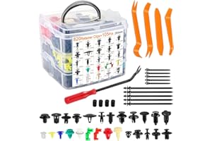 VONLUX 965 Stück Auto Befestigung Clips 26 Arten Befestigungclips, Türverkleidung Klammern Stoßstangen Zierleisten Plastikklips Set, mit Demontage Werkzeuge, Kabelbinder und Schwammig Kissen