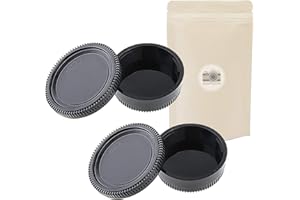 ADAPTOUT X2 Tapas de Cuerpo y Objetivo para cámara Nikon + caché Trasero para la Lente Nikon AI F - Marca Francesa Adaptable